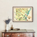 Vintage Map of Arkansas 1935