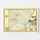 Vintage Map of Arkansas 1938