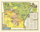 Vintage Map of Arkansas 1941