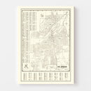 Vintage Map of Hot Springs, Arkansas 1948