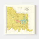 Vintage Map of Chickasaw Nation, Indian Territory, 1900