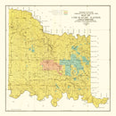 Vintage Map of Chickasaw Nation, Indian Territory, 1900