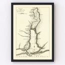 Vintage Map of Mobile, Alabama 1763