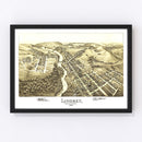 Vintage Map of Lindsey, Pennsylvania 1895