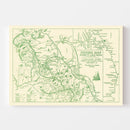 Vintage Map of Mammoth Lakes, 1930