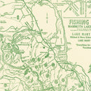 Vintage Map of Mammoth Lakes, 1930