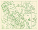Vintage Map of Mammoth Lakes, 1930