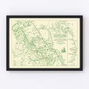 Vintage Map of Mammoth Lakes, 1930
