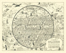 Vintage Map of Hollywood, California 1930