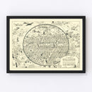 Vintage Map of Hollywood, California 1930