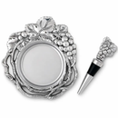 Grape Wine Coaster and Stopper Set by Arthur Court Designs