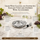 Grape Wine Coaster and Stopper Set by Arthur Court Designs
