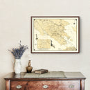 Vintage Map of Marin County, California 1930