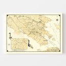 Vintage Map of Marin County, California 1930