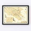 Vintage Map of Marin County, California 1930