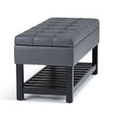 Saxon - Upholstered Transitional Storage Ottoman Bench by Unique Piece Furniture