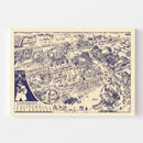 Vintage Map of University of California Los Angeles, 1930