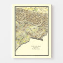 Vintage Map of San Gabriel Valley, California 1931