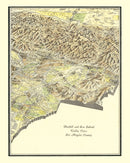 Vintage Map of San Gabriel Valley, California 1931