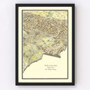 Vintage Map of San Gabriel Valley, California 1931