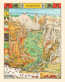 Vintage Map of Yosemite National Park 1931