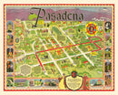 Vintage Map of Pasadena, California 1933