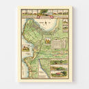 Vintage Map of Monterey, California 1933