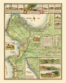 Vintage Map of Monterey, California 1933