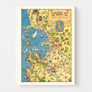 Vintage Map of Monterey Bay, 1933