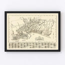 Vintage Map of Santa Cruz, California 1933
