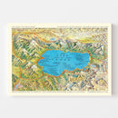 Vintage Map of Lake Tahoe, 1935