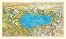 Vintage Map of Lake Tahoe, 1935