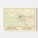 Vintage Map of Pasadena, California 1935