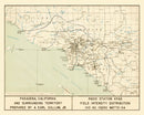 Vintage Map of Pasadena, California 1935