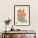 Vintage Map of Beverly Hills, California 1936