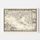 Vintage Map of Toluca Lake Lakeside Golf Club, 1936