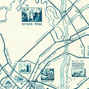 Vintage Map of Hollywood, California 1937