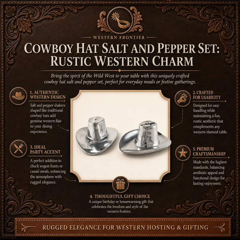 Cowboy Hat Salt and Pepper Set, photo 11 of 11