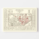 Vintage Map of Beverly Hills, California 1938