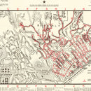 Vintage Map of Beverly Hills, California 1938