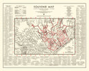 Vintage Map of Beverly Hills, California 1938