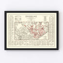 Vintage Map of Beverly Hills, California 1938