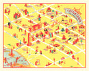 Vintage Map of Chinatown San Francisco, California 1939