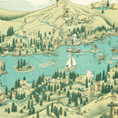 Vintage Map of Huntington Lake, 1940