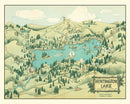 Vintage Map of Huntington Lake, 1940
