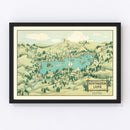 Vintage Map of Huntington Lake, 1940