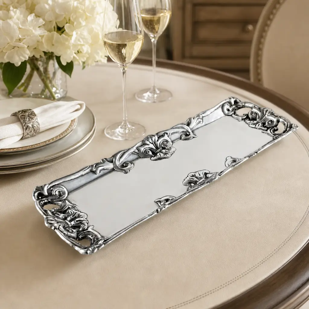 Fleur-De-Lis Oblong Tray, photo 2 of 12