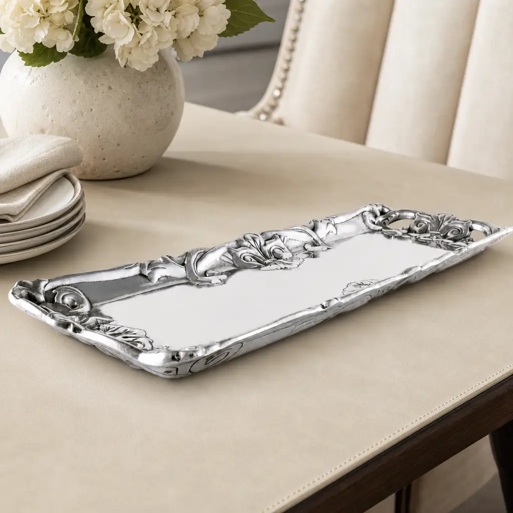 Fleur-De-Lis Oblong Tray, photo 3 of 12