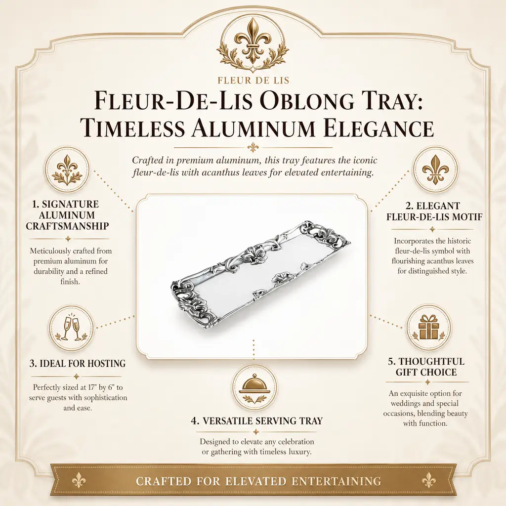 Fleur-De-Lis Oblong Tray, photo 12 of 12