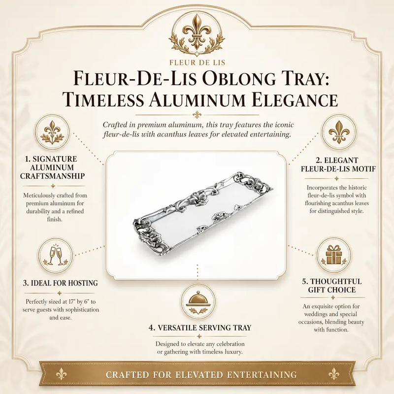 Fleur-De-Lis Oblong Tray, photo 12 of 12